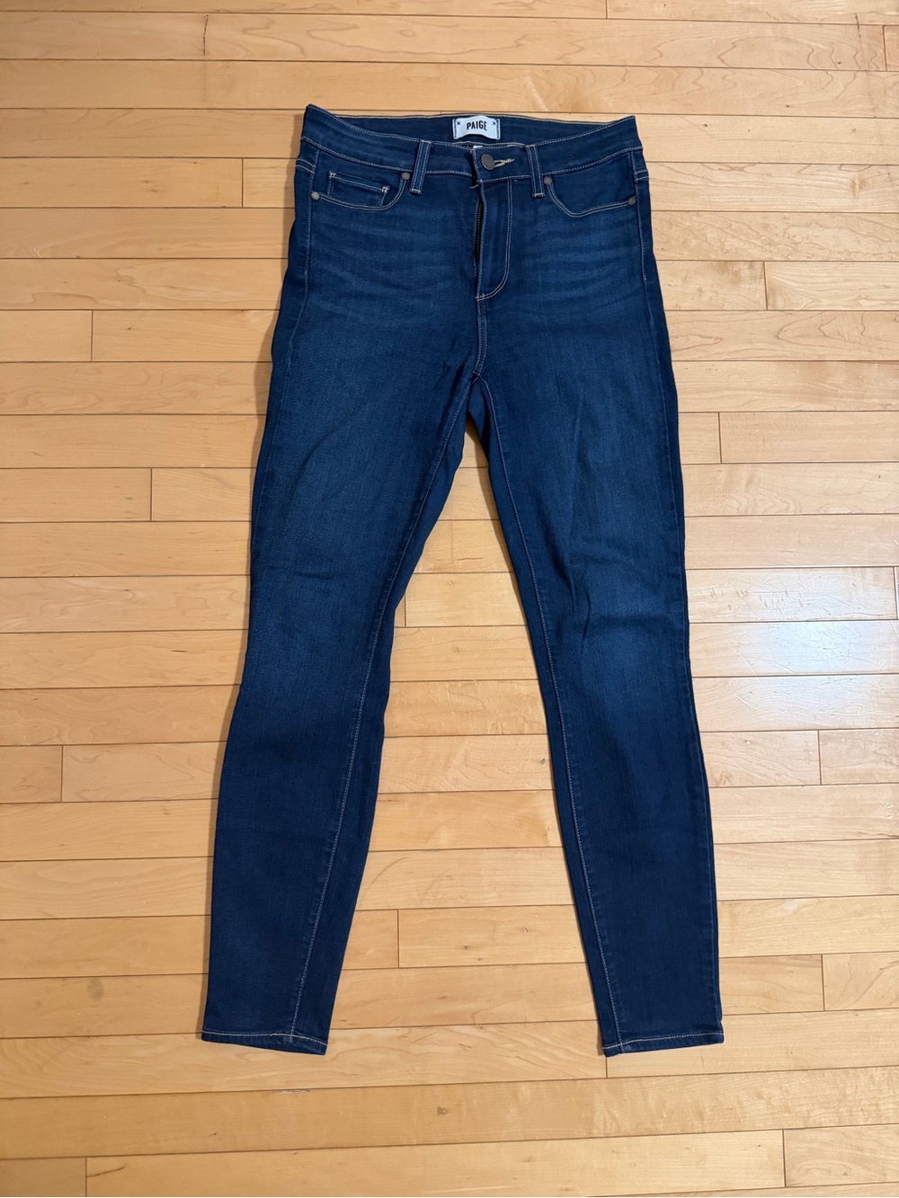 PAIGE Hoxton Ankle High Rise Skinny Jeans Dark Wash Size 28